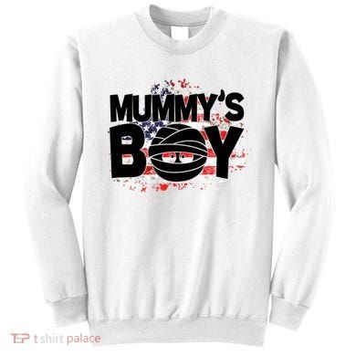Mummys Boy Cute American Flag Sweatshirt