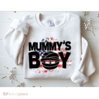 Mummys Boy Cute American Flag Sweatshirt thumb 2