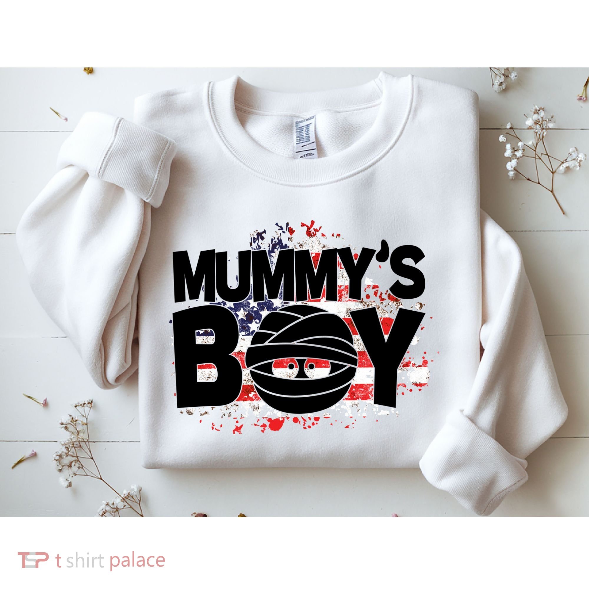 Mummys Boy Cute American Flag Sweatshirt