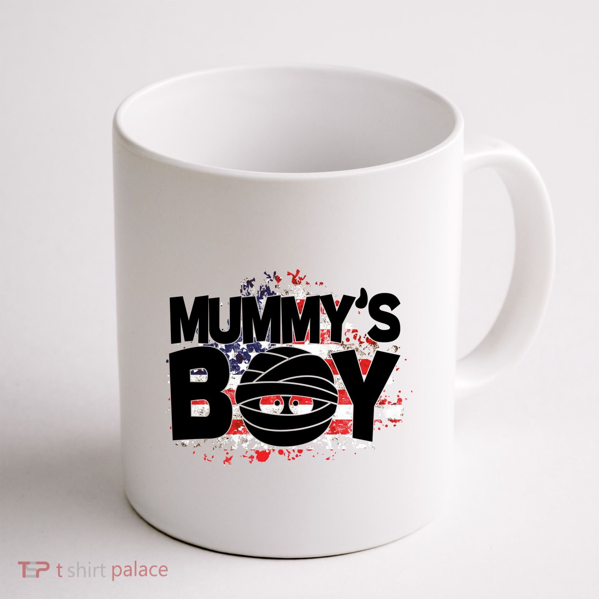 Mummys Boy Cute American Flag Coffee Mug
