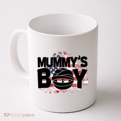 Mummys Boy Cute American Flag Coffee Mug