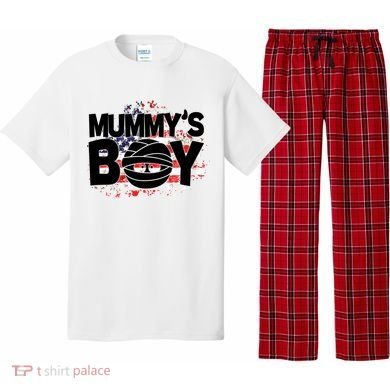 Mummys Boy Cute American Flag Pajama Set
