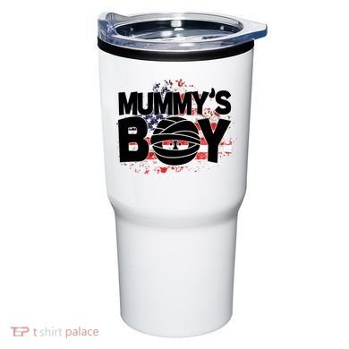 Mummys Boy Cute American Flag Tumbler