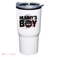 Mummys Boy Cute American Flag Tumbler thumb 0