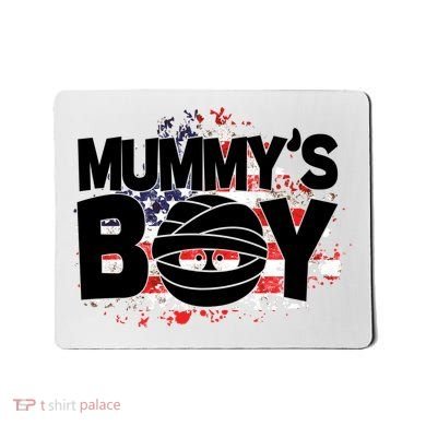 Mummys Boy Cute American Flag Mousepad