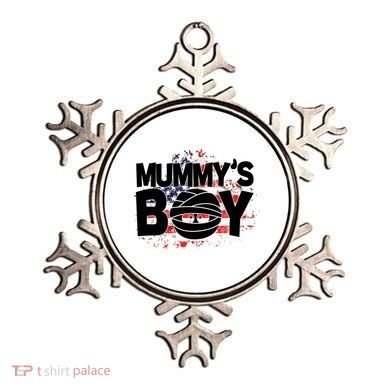 Mummys Boy Cute American Flag Ornament