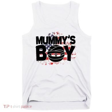 Mummys Boy Cute American Flag Tank Top