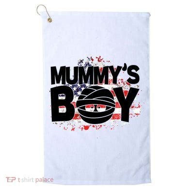 Mummys Boy Cute American Flag Golf Towel