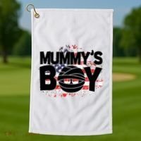 Mummys Boy Cute American Flag Golf Towel thumb 1