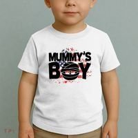 Mummys Boy Cute American Flag Toddler T-Shirt thumb 2