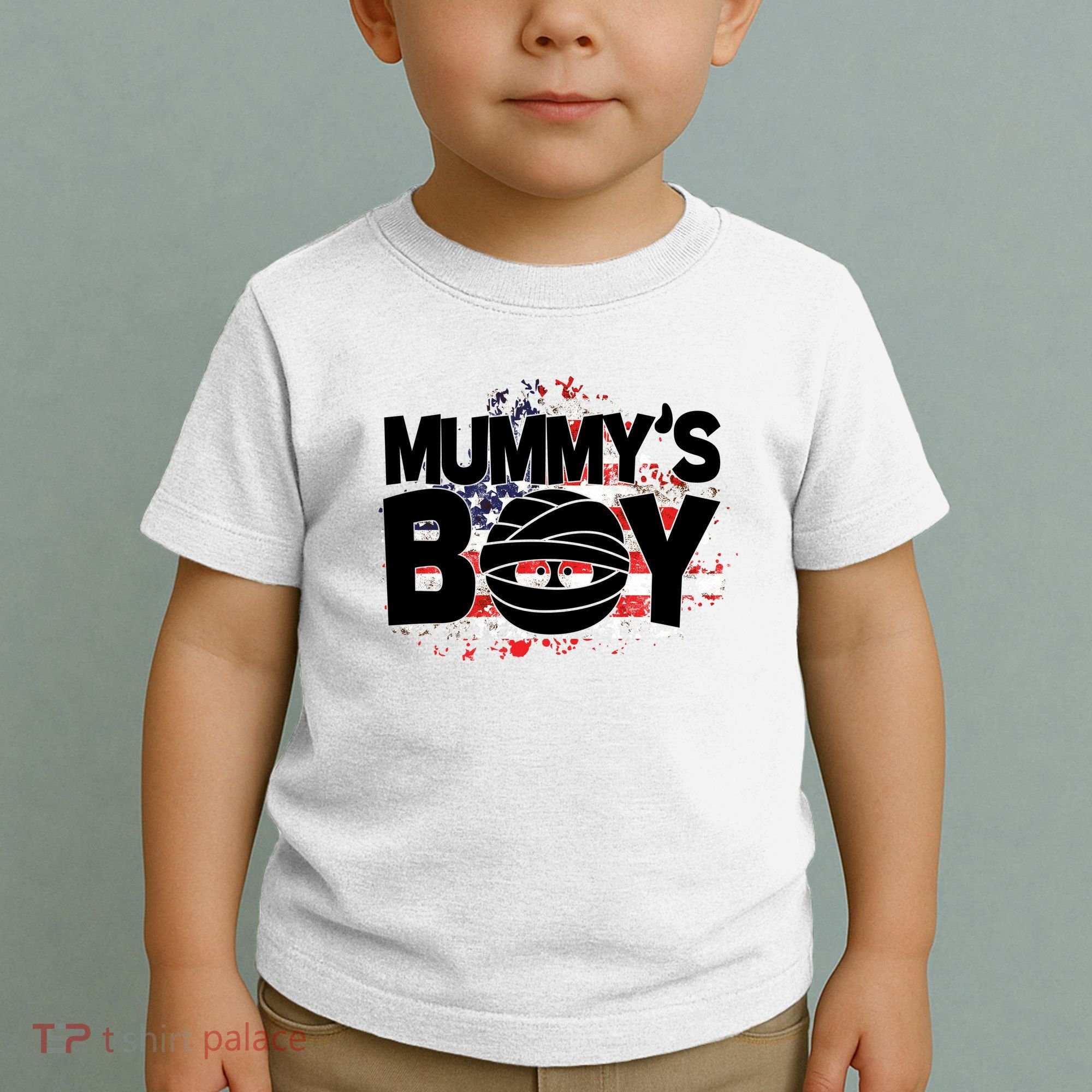 Mummys Boy Cute American Flag Toddler T-Shirt