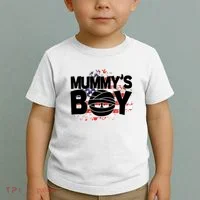 Mummys Boy Cute American Flag Toddler T-Shirt thumb 2