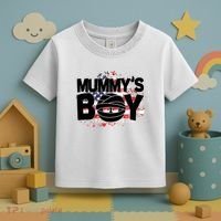 Mummys Boy Cute American Flag Toddler T-Shirt thumb 3