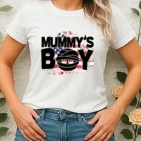 Mummys Boy Cute American Flag Women's T-Shirt thumb 2