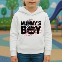 Mummys Boy Cute American Flag Kids Hoodie thumb 3