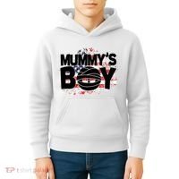 Mummys Boy Cute American Flag Kids Hoodie thumb 4