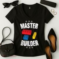 Master Builder Cool Gift Women's V-Neck T-Shirt thumb 2