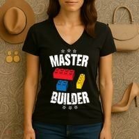 Master Builder Cool Gift Women's V-Neck T-Shirt thumb 3