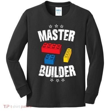 Master Builder Cool Gift Kids Long Sleeve Shirt