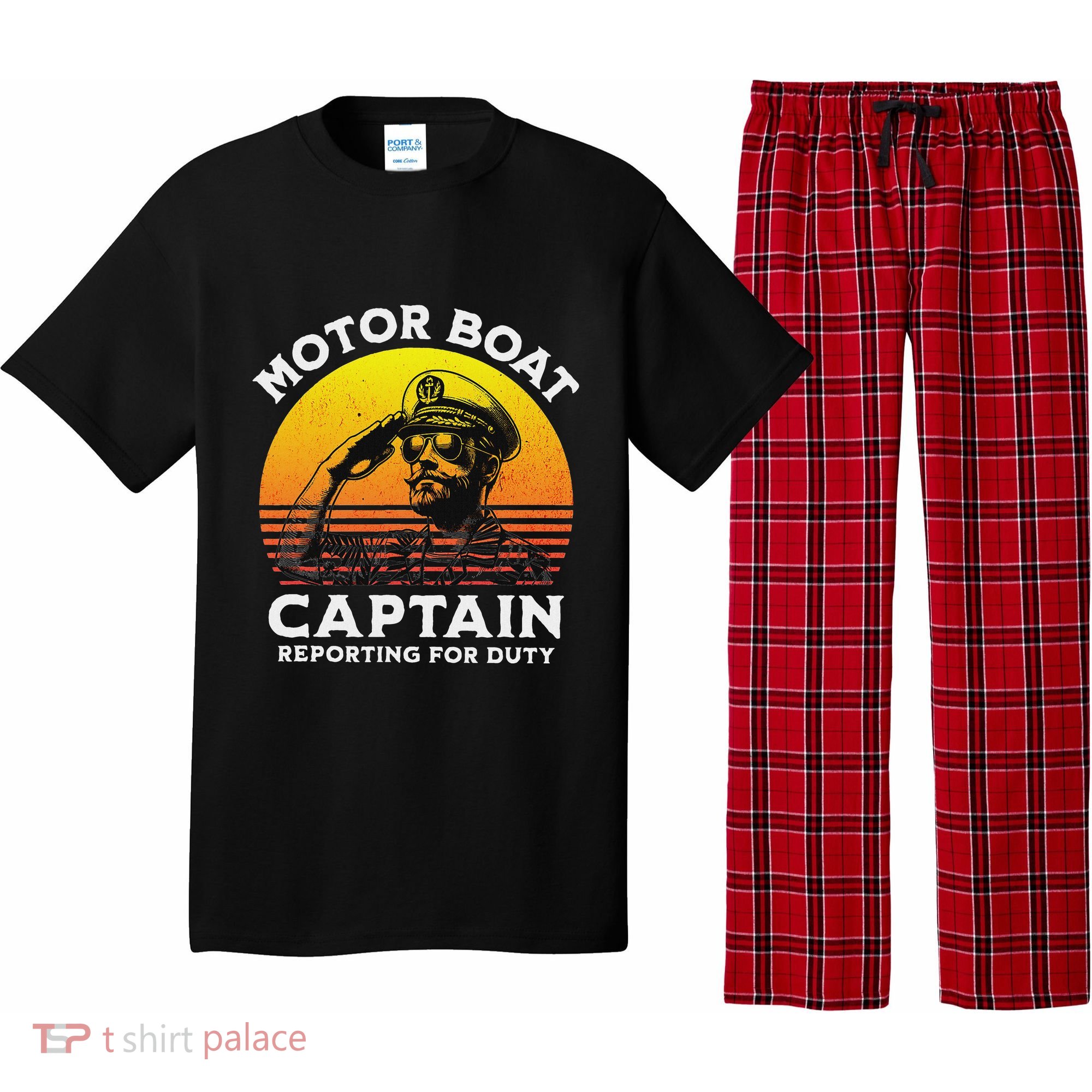 Motor Boat Captain Reporting For Duty Pajama Set