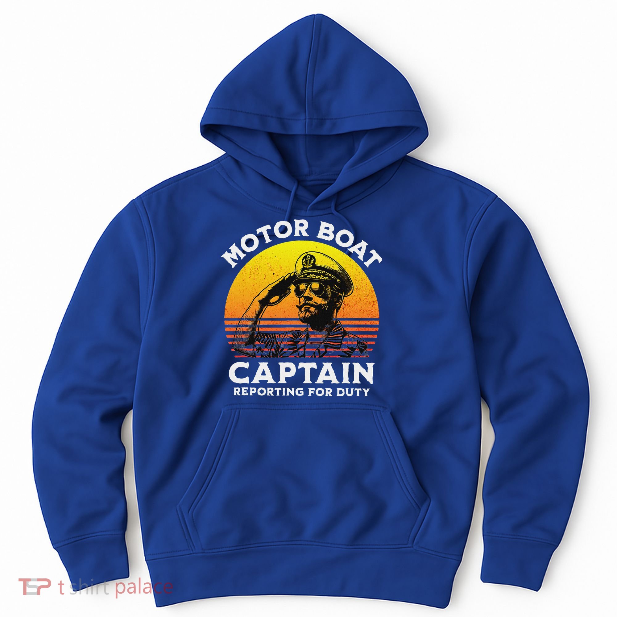 Motor Boat Captain Reporting For Duty Hoodie