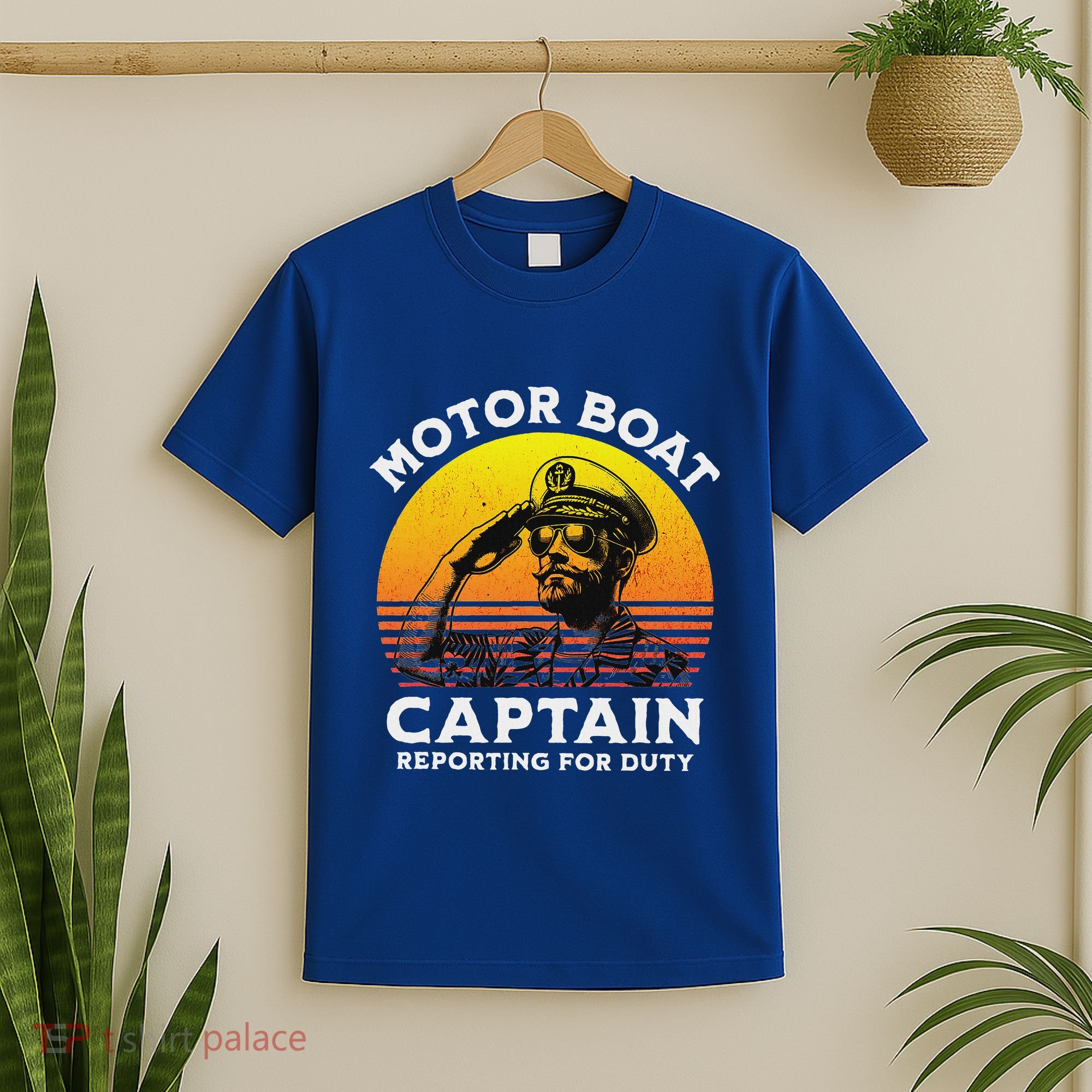Motor Boat Captain Reporting For Duty T-Shirt