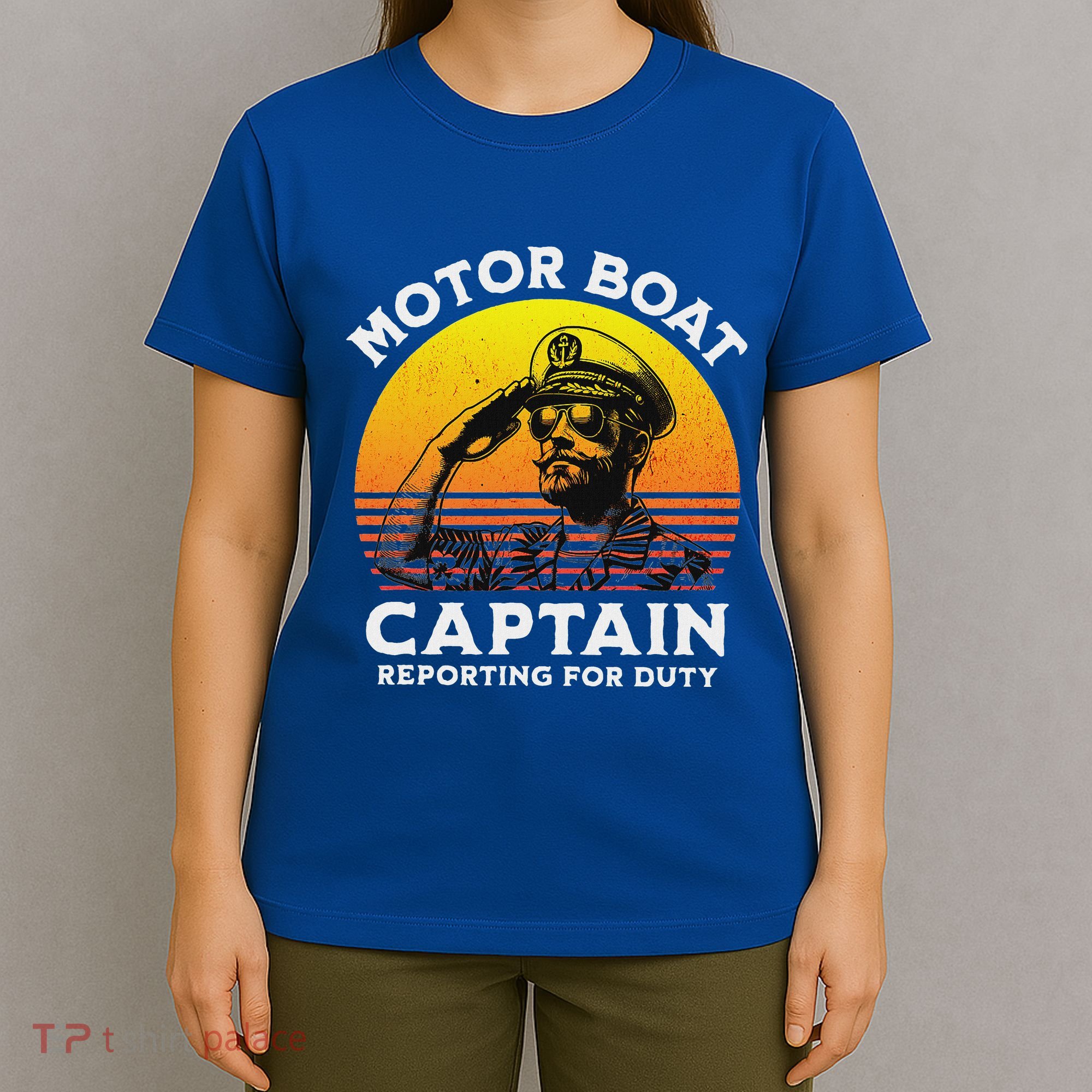 Motor Boat Captain Reporting For Duty T-Shirt