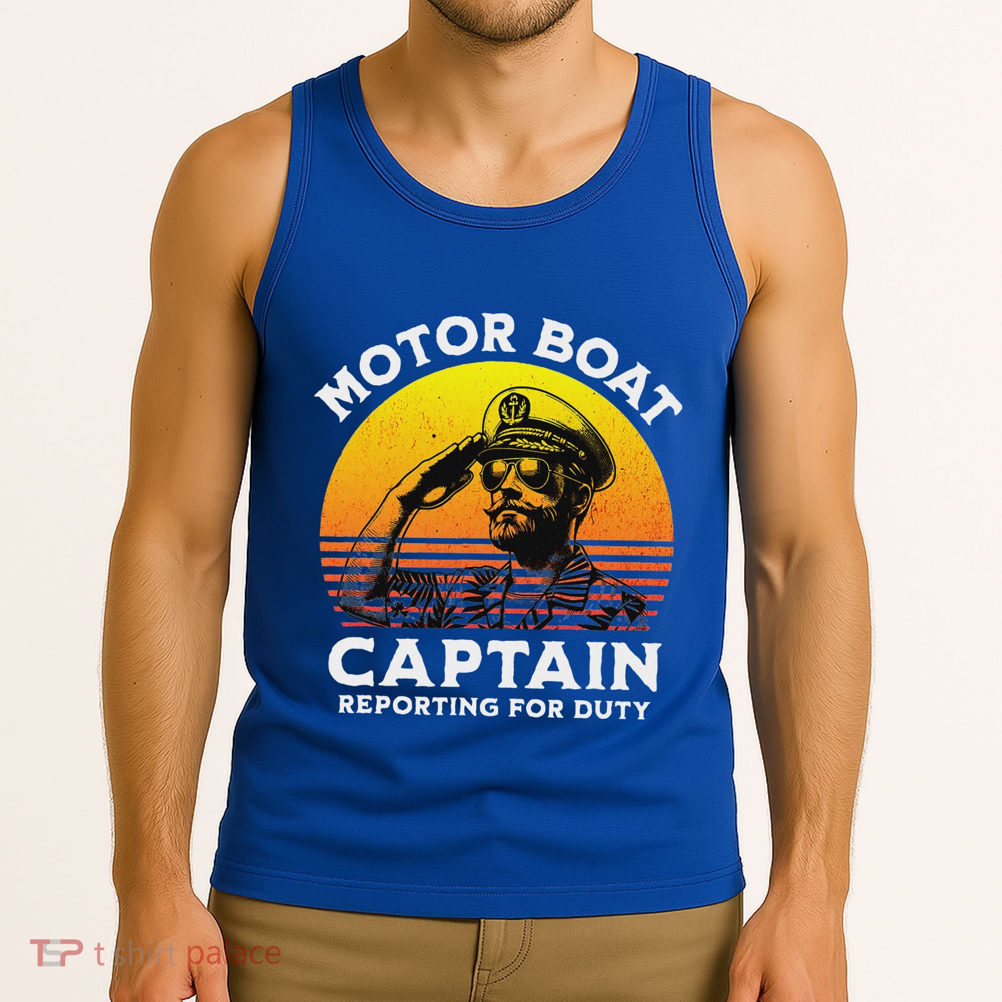 Motor Boat Captain Reporting For Duty Tank Top