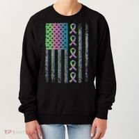 Metastatic Breast Cancer Flag Awareness Survivor Gift Women's Sweatshirt thumb 0