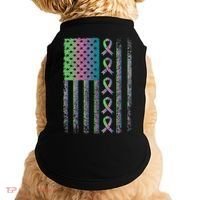 Metastatic Breast Cancer Flag Awareness Survivor Gift Doggie Tank thumb 0