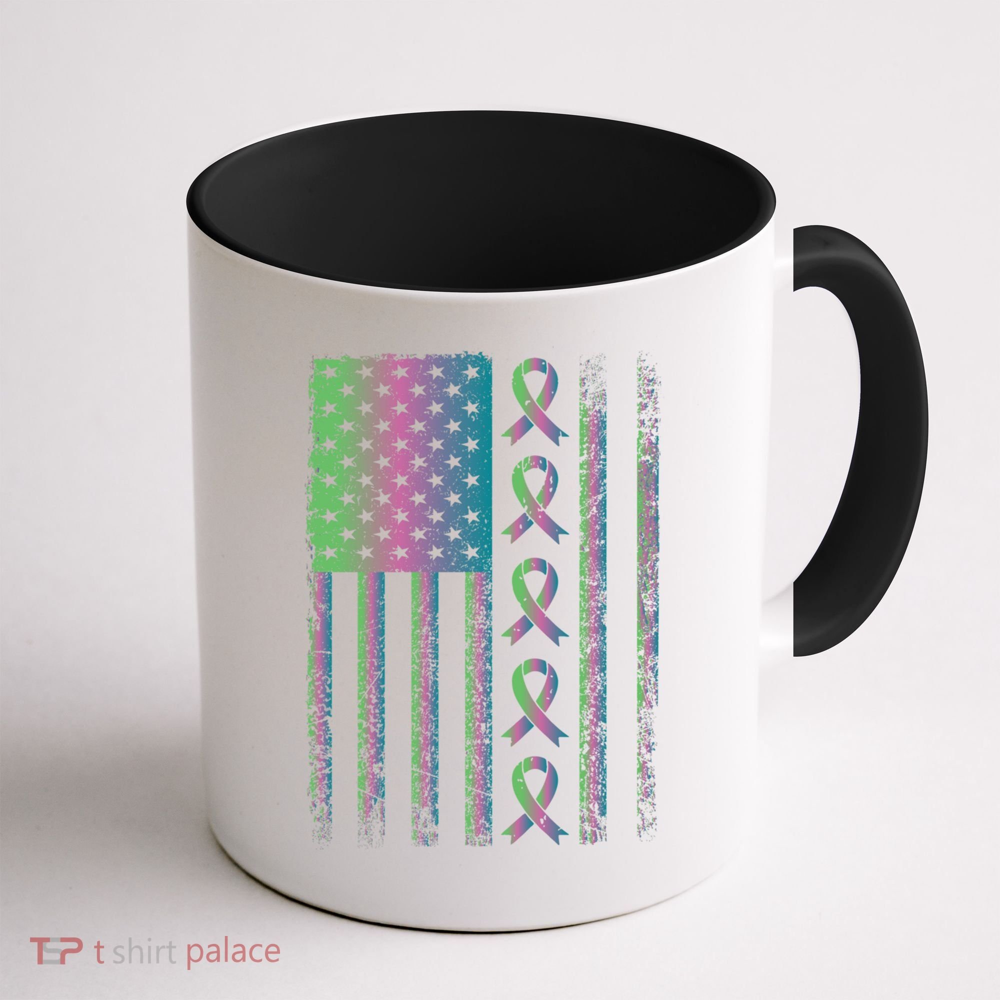 Metastatic Breast Cancer Flag Awareness Survivor Gift Coffee Mug