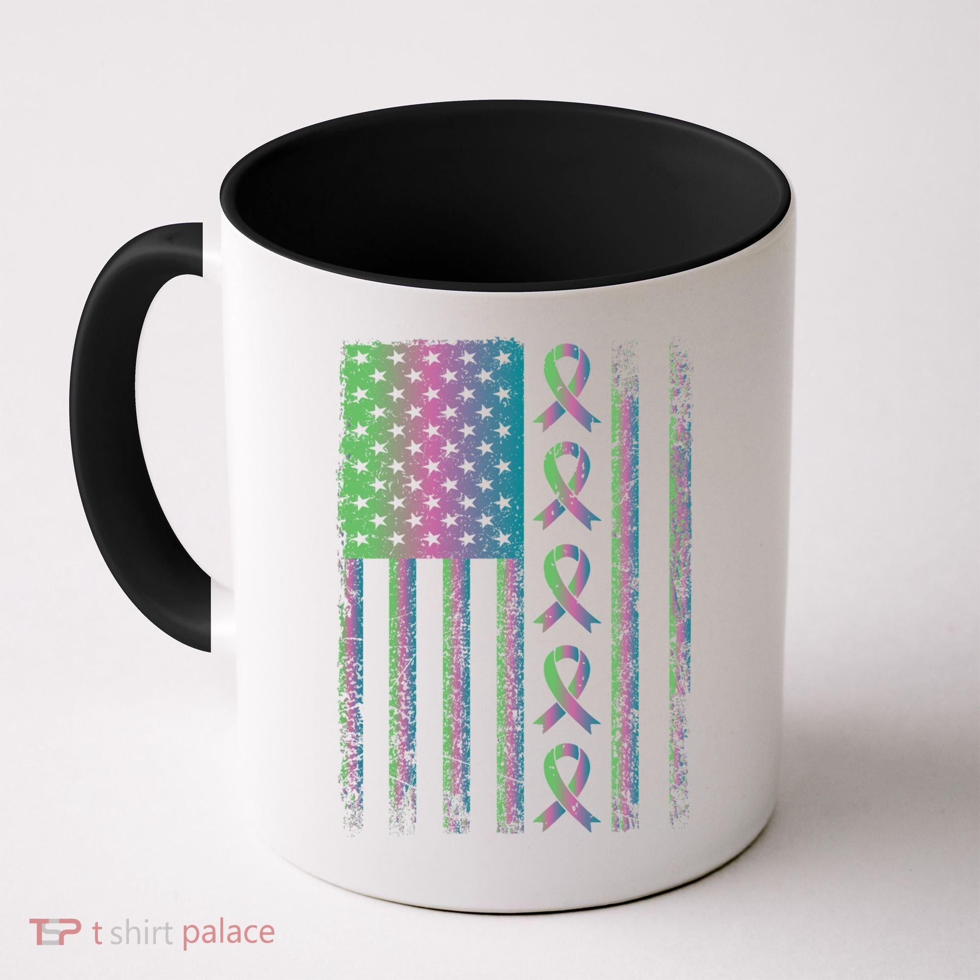 Metastatic Breast Cancer Flag Awareness Survivor Gift Coffee Mug