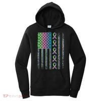 Metastatic Breast Cancer Flag Awareness Survivor Gift Women's Hoodie thumb 0