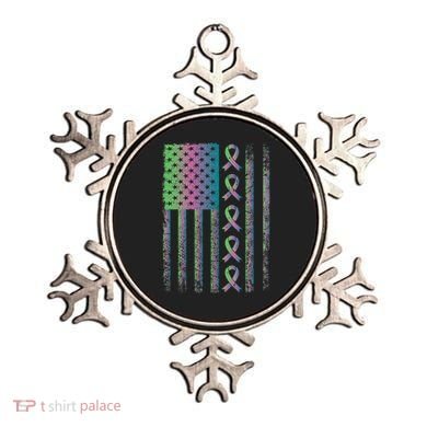 Metastatic Breast Cancer Flag Awareness Survivor Gift Ornament