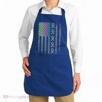 Metastatic Breast Cancer Flag Awareness Survivor Gift Apron thumb 2