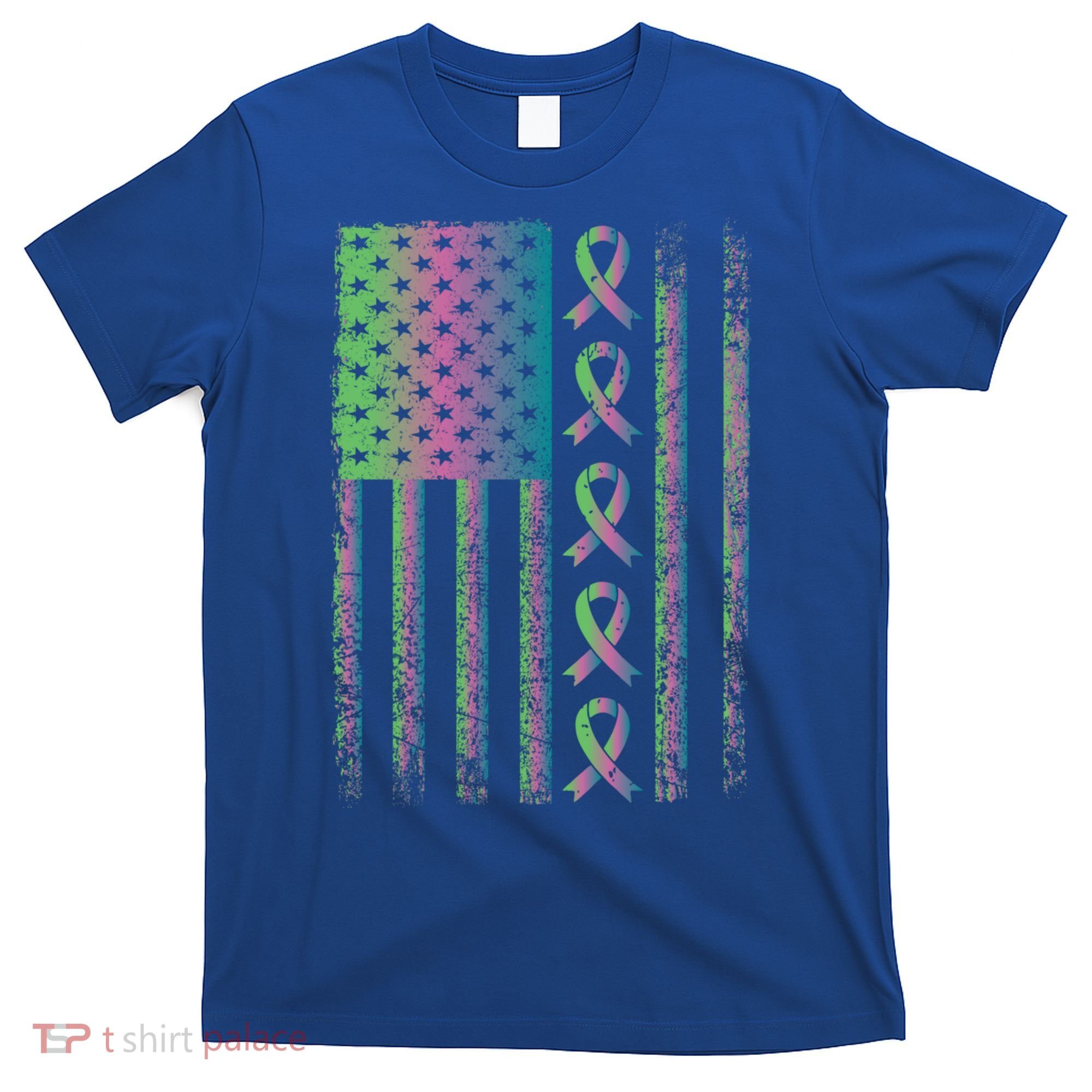 Metastatic Breast Cancer Flag Awareness Survivor Gift T-Shirt