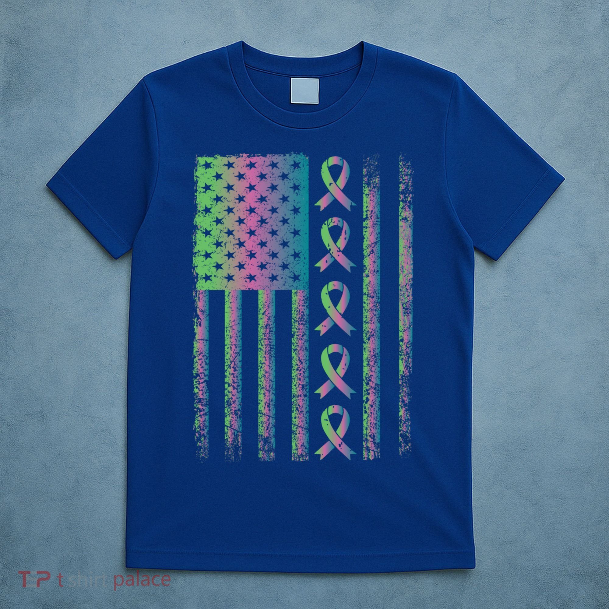 Metastatic Breast Cancer Flag Awareness Survivor Gift T-Shirt