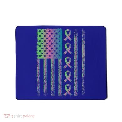 Metastatic Breast Cancer Flag Awareness Survivor Gift Mousepad