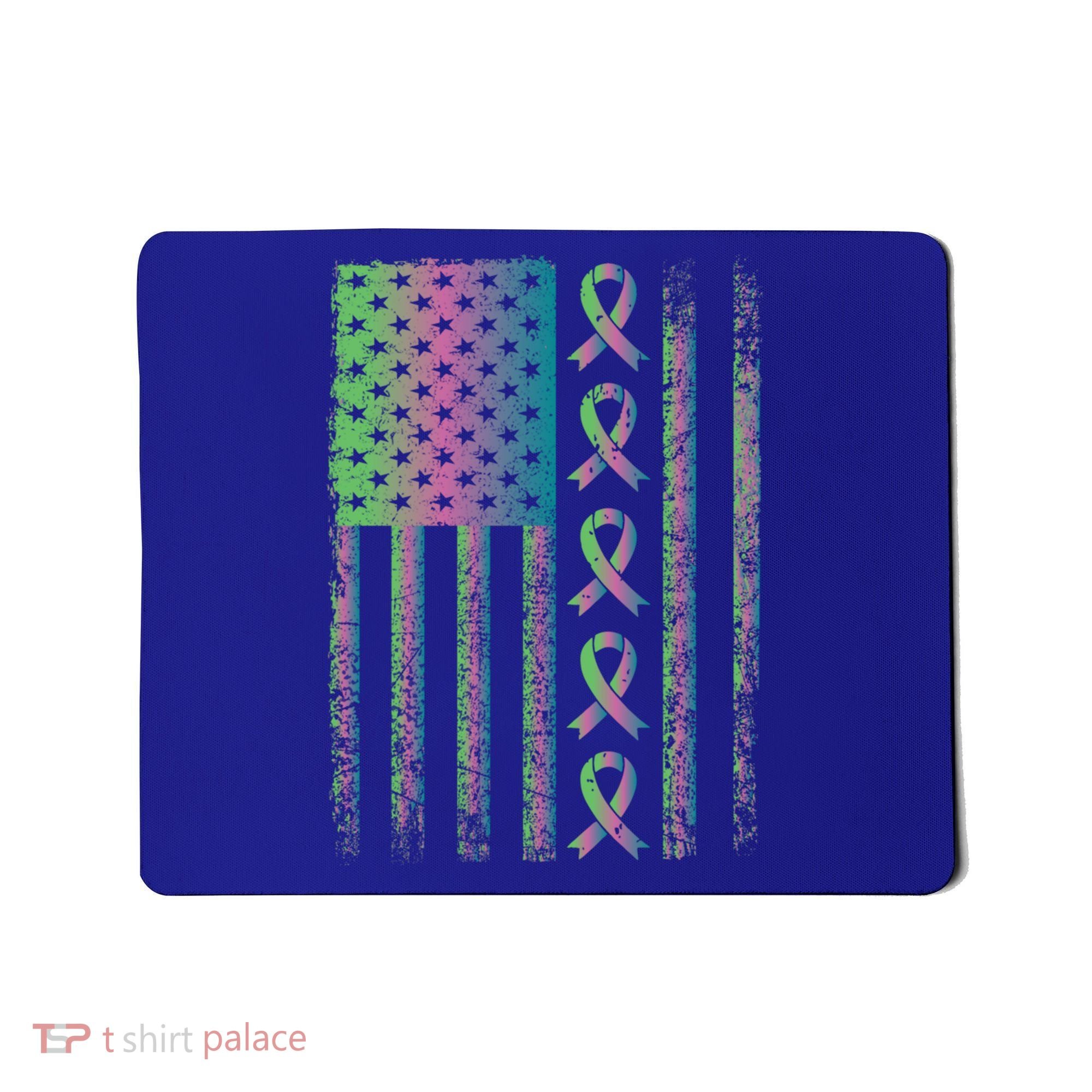 Metastatic Breast Cancer Flag Awareness Survivor Gift Mousepad