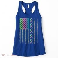 Metastatic Breast Cancer Flag Awareness Survivor Gift Women's Tank Top thumb 0