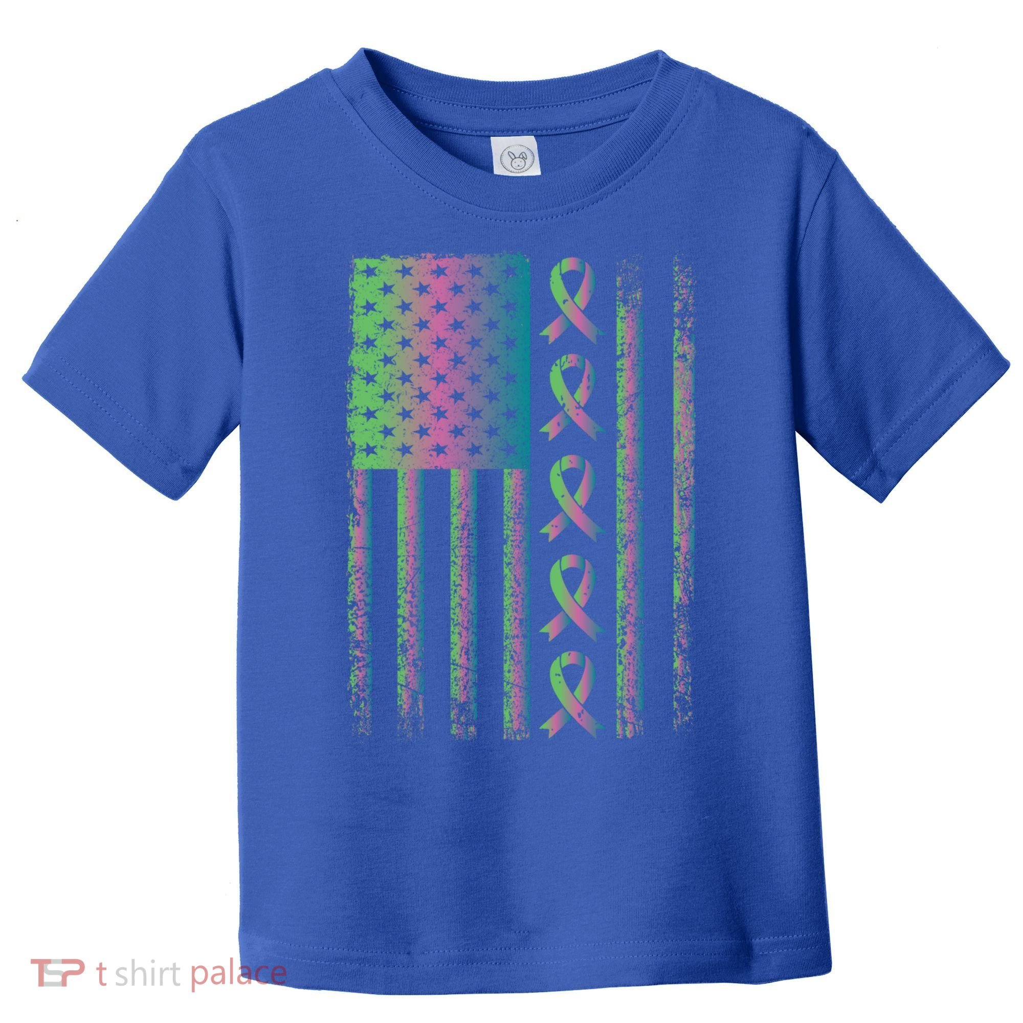 Metastatic Breast Cancer Flag Awareness Survivor Gift Toddler T-Shirt
