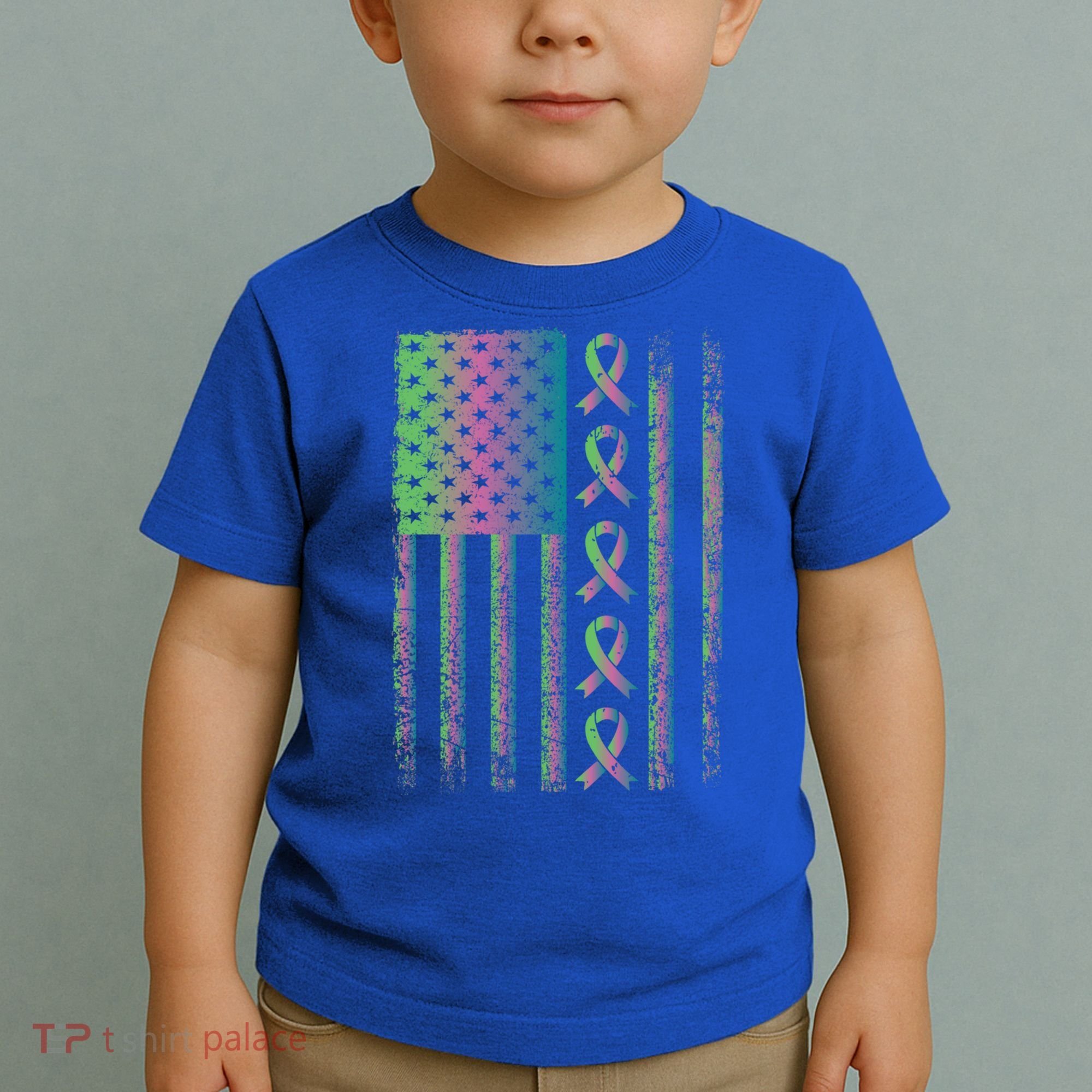 Metastatic Breast Cancer Flag Awareness Survivor Gift Toddler T-Shirt