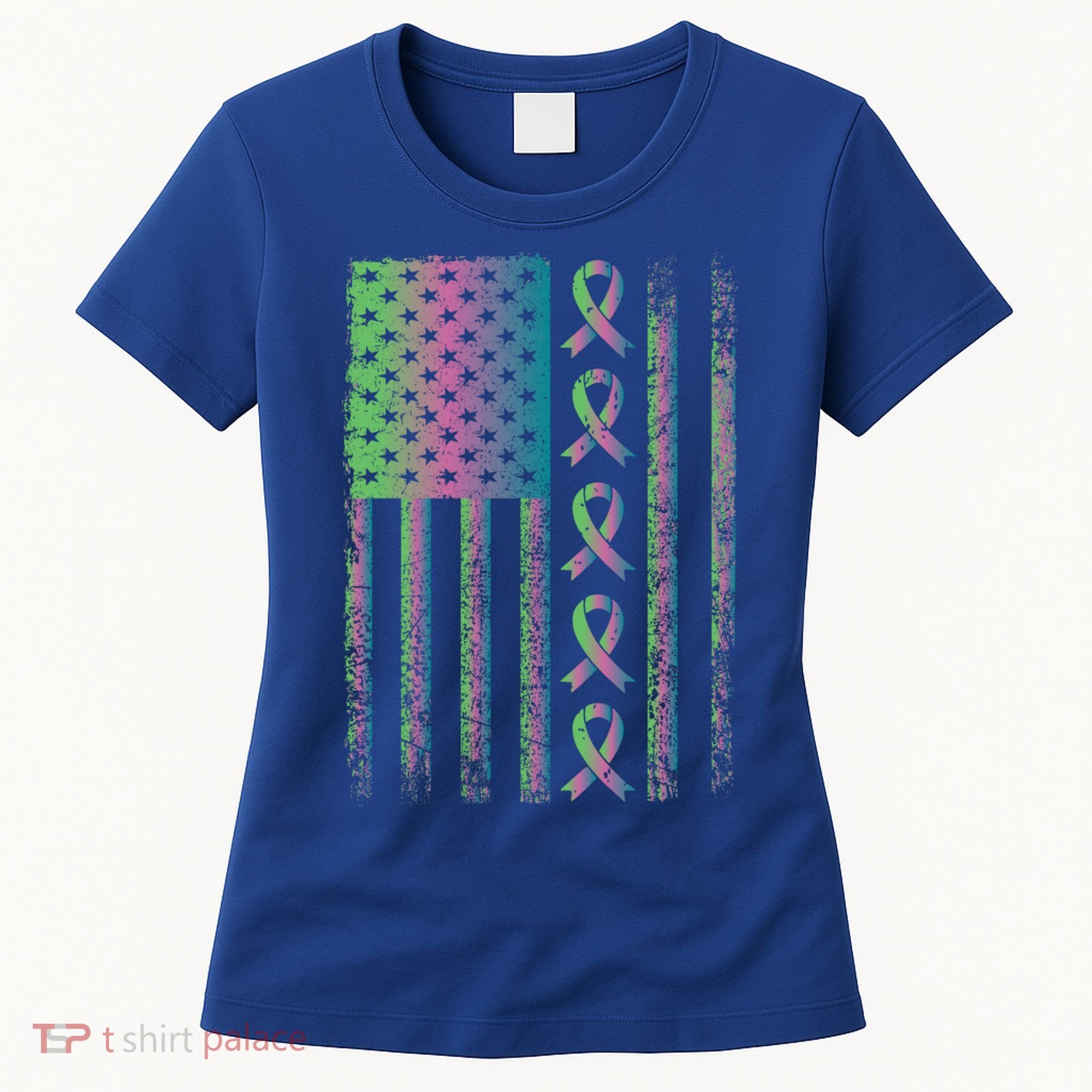Metastatic Breast Cancer Flag Awareness Survivor Gift Women's T-Shirt
