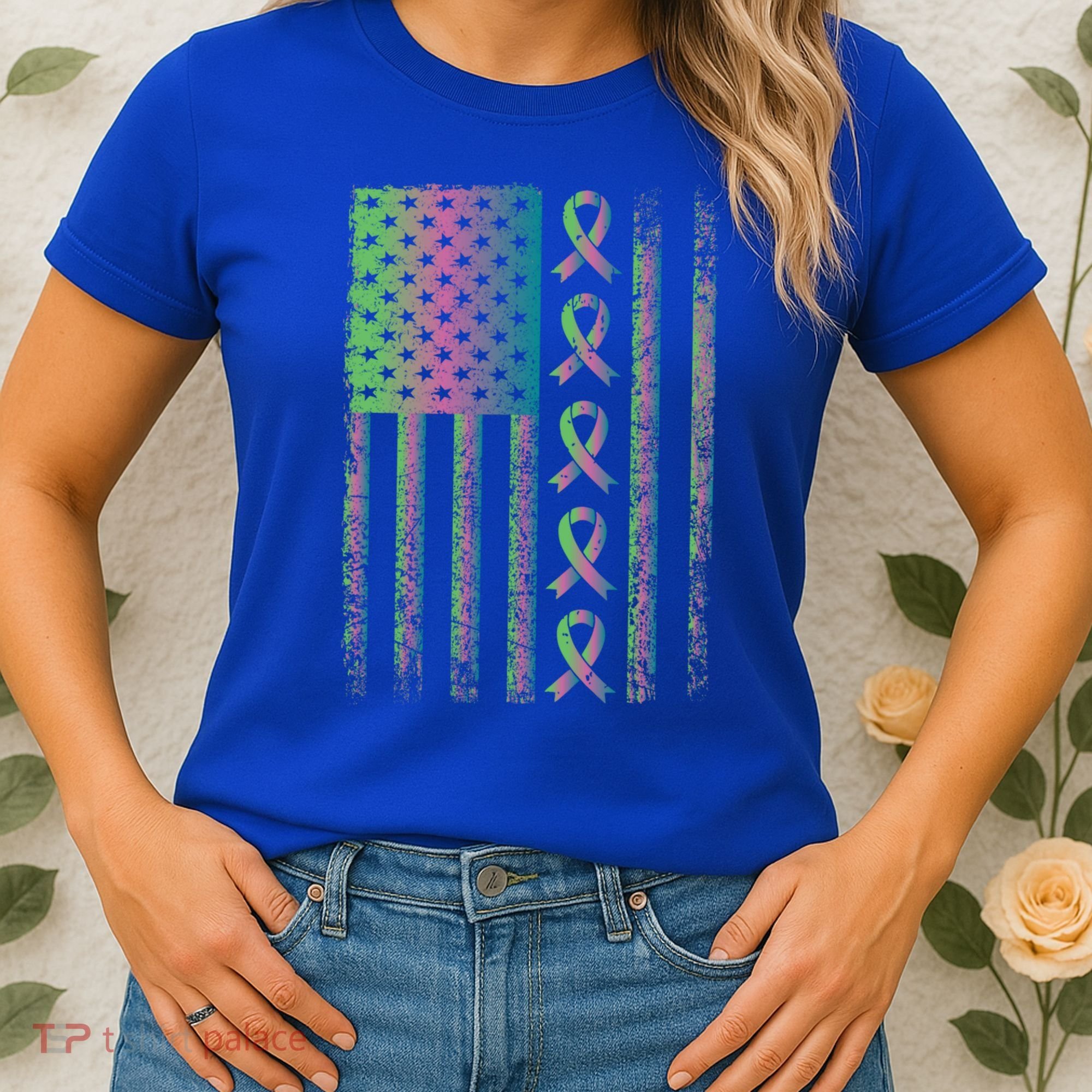 Metastatic Breast Cancer Flag Awareness Survivor Gift Women's T-Shirt