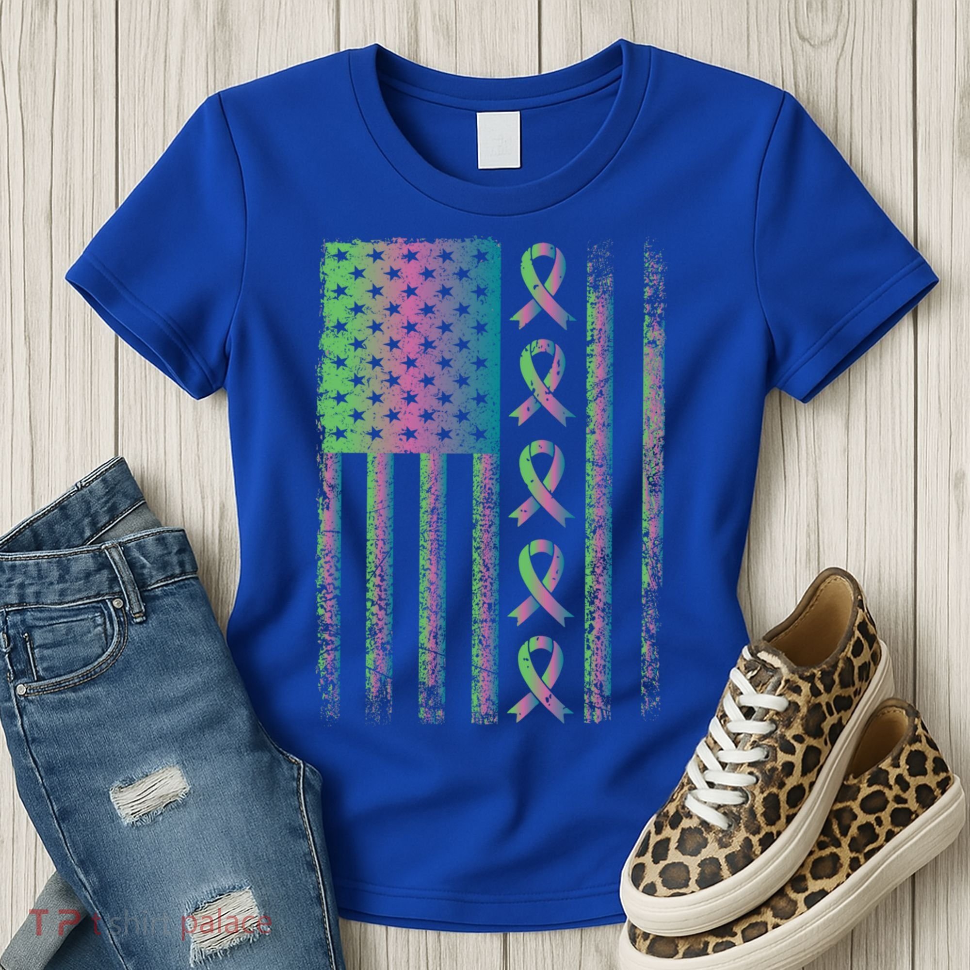 Metastatic Breast Cancer Flag Awareness Survivor Gift Women's T-Shirt