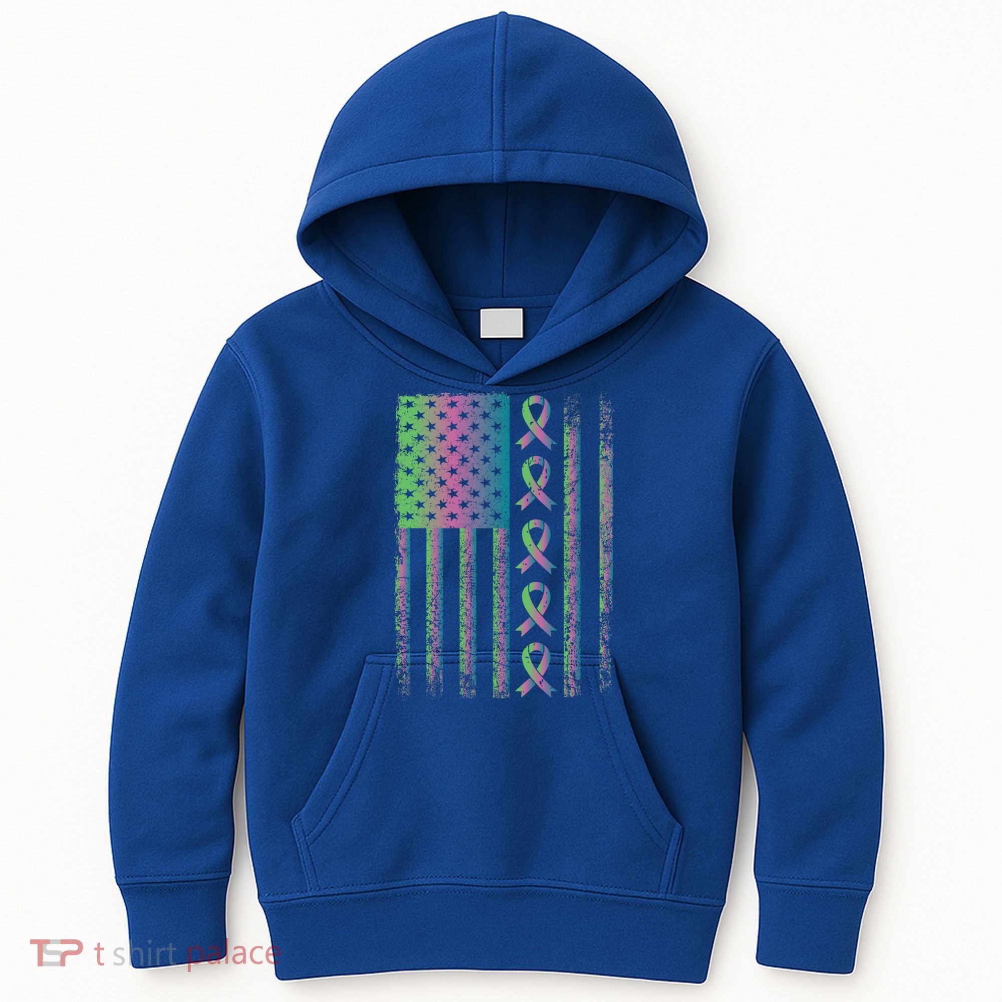 Metastatic Breast Cancer Flag Awareness Survivor Gift Kids Hoodie
