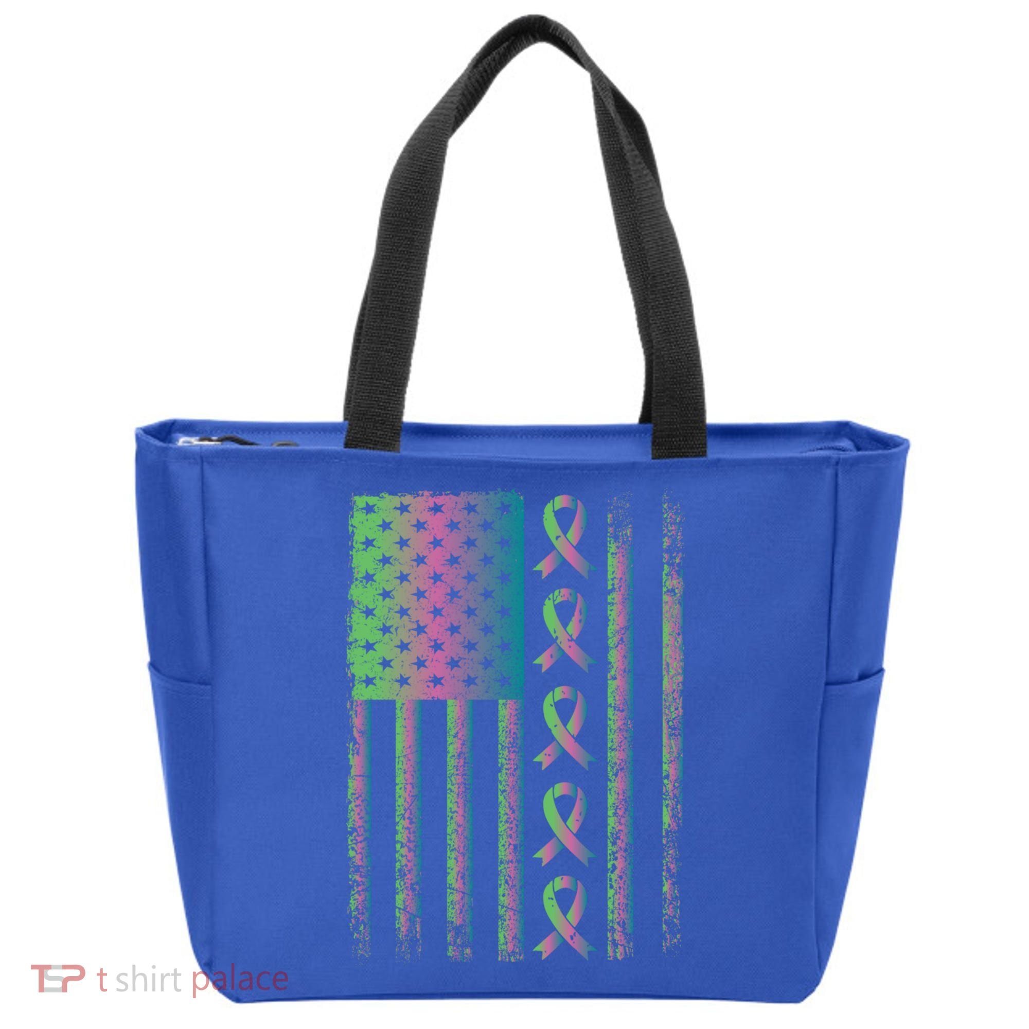 Metastatic Breast Cancer Flag Awareness Survivor Gift Tote Bag