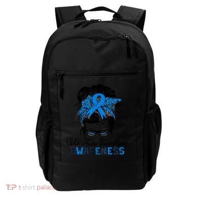 Messy Bun Child Abuse Prevention Awareness Protect Child Backpack