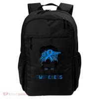 Messy Bun Child Abuse Prevention Awareness Protect Child Backpack thumb 0