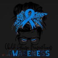 Messy Bun Child Abuse Prevention Awareness Protect Child Tote Bag thumb 4
